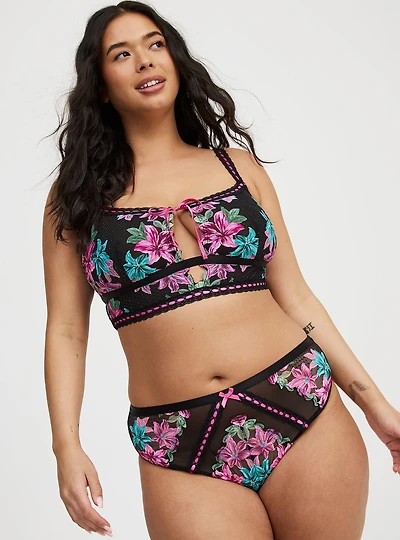 Nova Ribbon Slot Mid-Rise Cheeky Panty