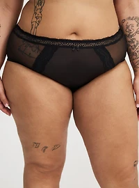 Mesh Mid-Rise Cheeky Panty