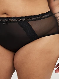 Mesh Mid-Rise Cheeky Panty