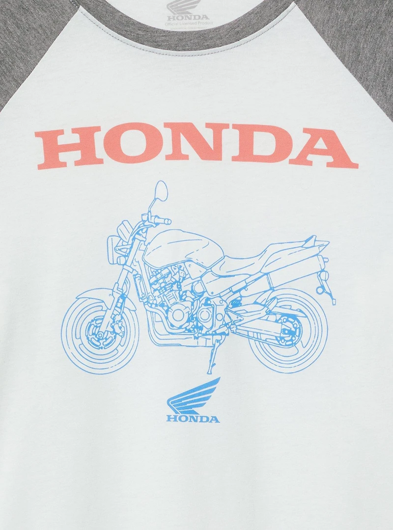 HONDA CLASSIC FIT COTTON RAGLAN 3/4 SLEEVE TEE