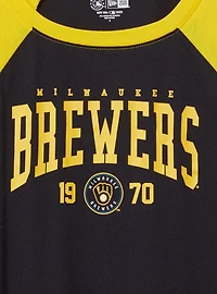 MLB Milwaukee Brewers Cotton Varsity Ringer Tee