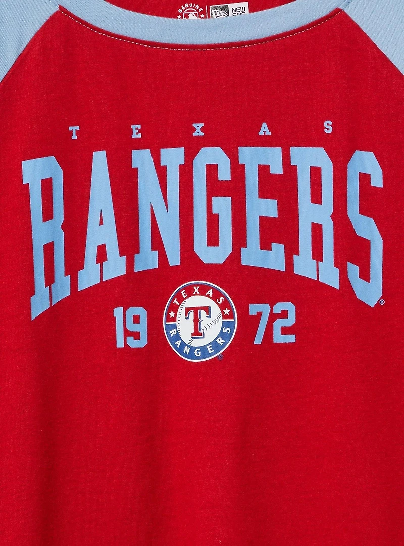 MLB Texas Rangers Cotton Varsity Ringer Tee