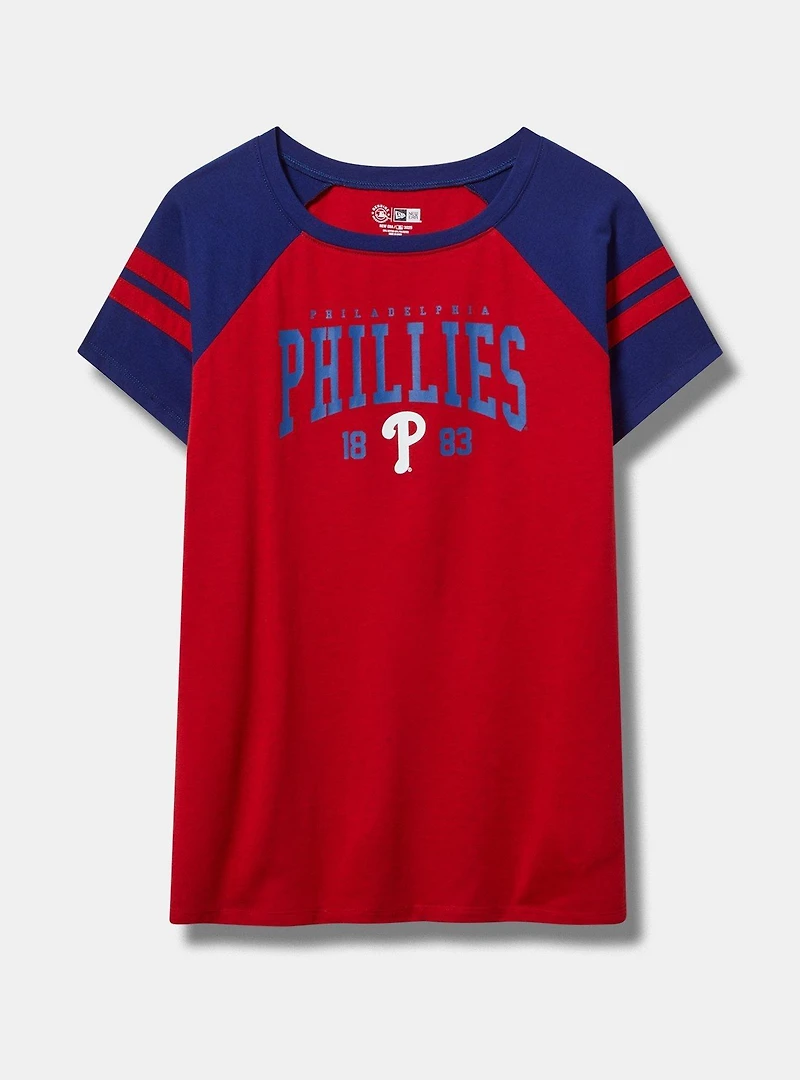 MLB Philadelphia Phillies Cotton Varsity Ringer Tee
