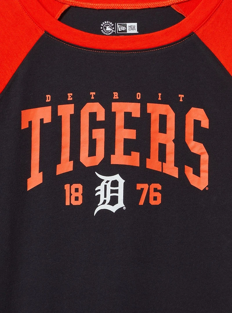 MLB Detroit Tigers Cotton Varsity Ringer Tee