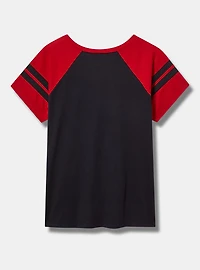 MLB Atlanta Braves Cotton Varsity Ringer Tee