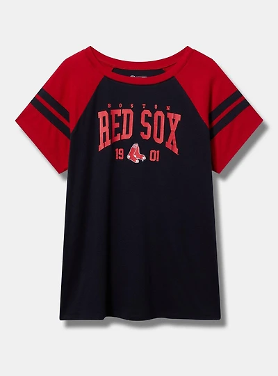 MLB Boston Red Sox Cotton Varsity Ringer Tee