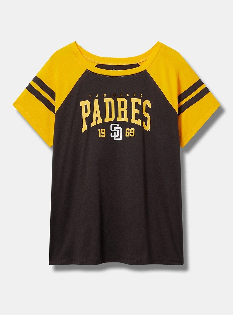 MLB San Diego Padres Cotton Varsity Ringer Tee