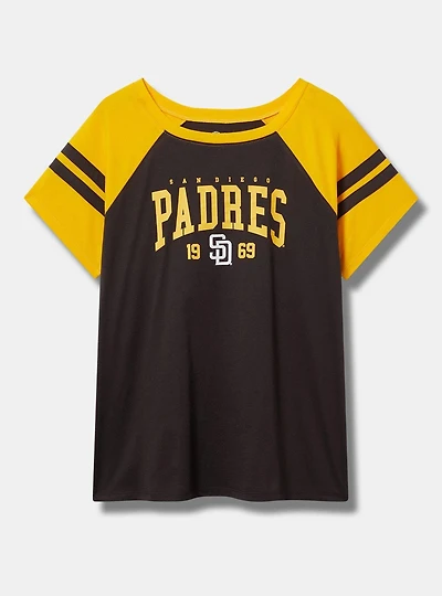 MLB San Diego Padres Cotton Varsity Ringer Tee