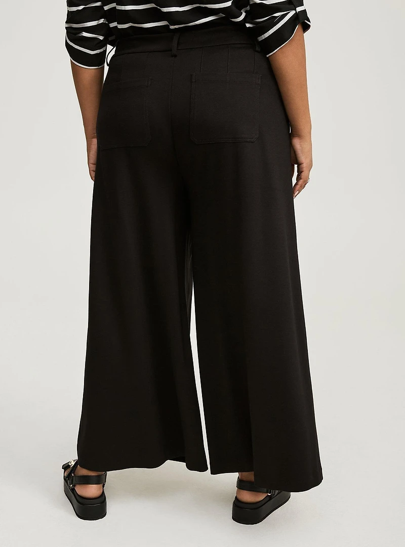 Wide Leg Patch Pocket Crop Pant