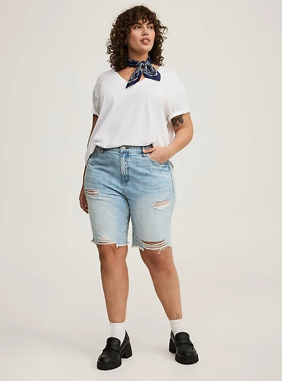 Perfect Bermuda High-Rise Denim Short