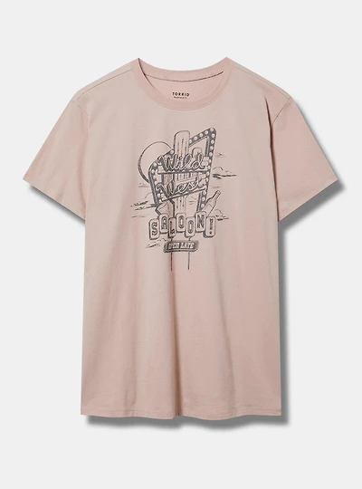 Wild Saloon Relaxed Fit Crew Heritage Jersey Tee