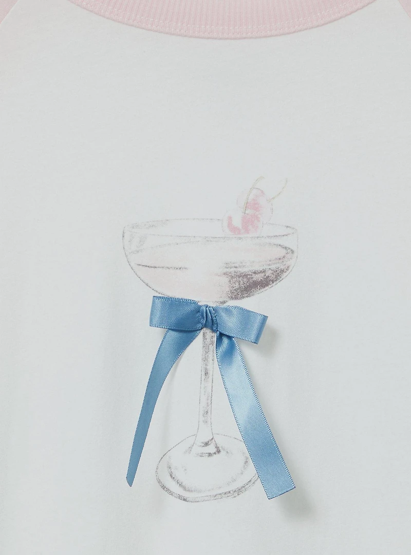 Martini Satin Bow Classic Heritage Jersey Tee