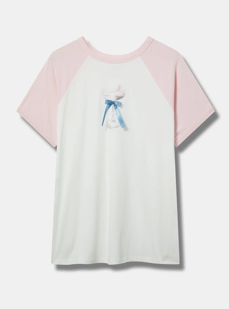 Martini Satin Bow Classic Heritage Jersey Tee