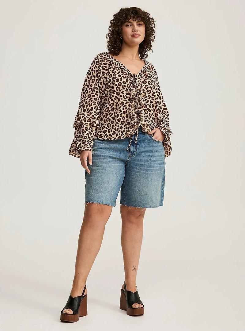 Tie-Front Ruffle Top