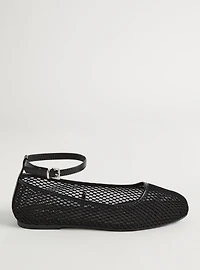 Mesh Ankle Strap Flat (WW)