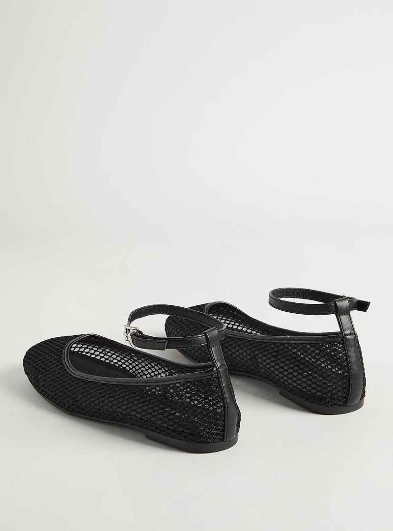 Mesh Ankle Strap Flat (WW)