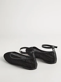 Mesh Ankle Strap Flat (WW)
