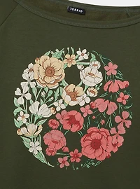 Yin Yang Super Soft Fleece Off-Shoulder Pullover