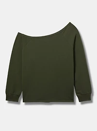 Yin Yang Super Soft Fleece Off-Shoulder Pullover