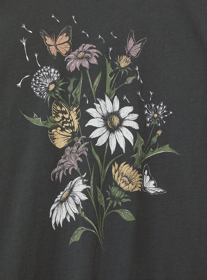 Wild Flowers Relaxed Heritage Jersey Crew Tee