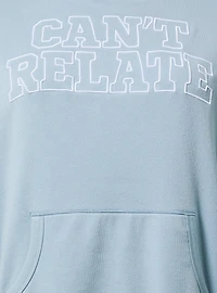 Can't Relate Relaxed Cozy Fleece Hi-Lo Hoodie