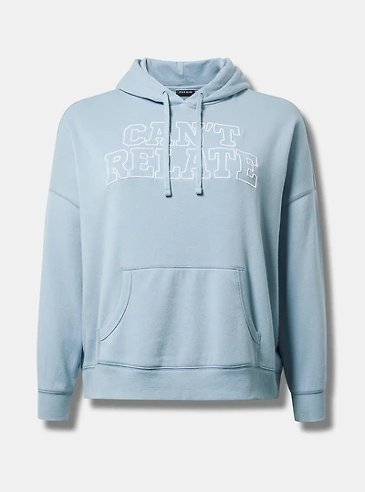 Can't Relate Relaxed Cozy Fleece Hi-Lo Hoodie