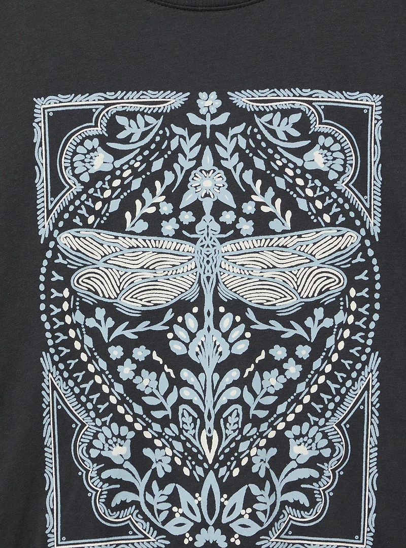 Dragonfly Oversized Heritage Jersey Crew Tunic Tee