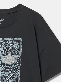 Dragonfly Oversized Heritage Jersey Crew Tunic Tee
