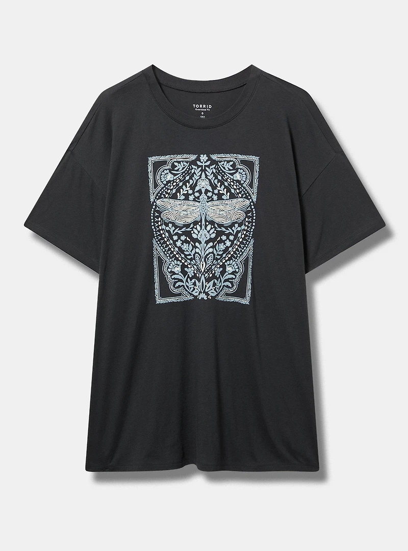 Dragonfly Oversized Heritage Jersey Crew Tunic Tee