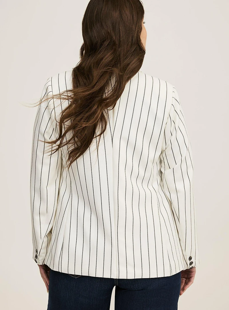 Classic Tailored Twill Blazer