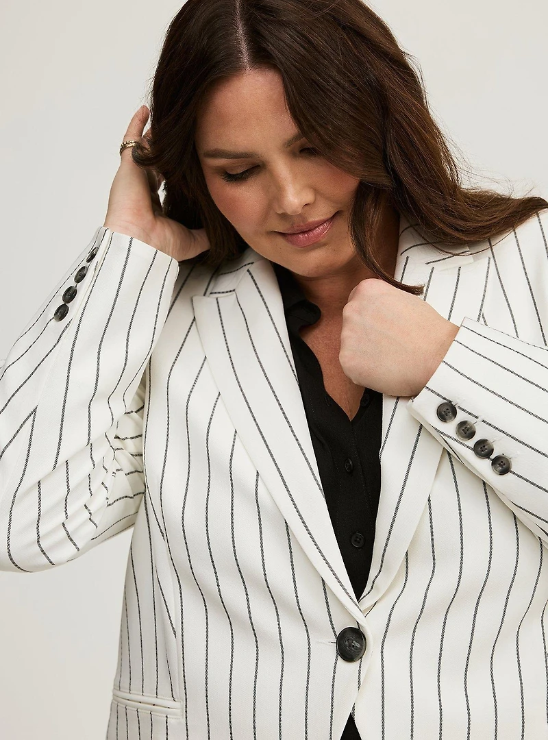 Classic Tailored Twill Blazer