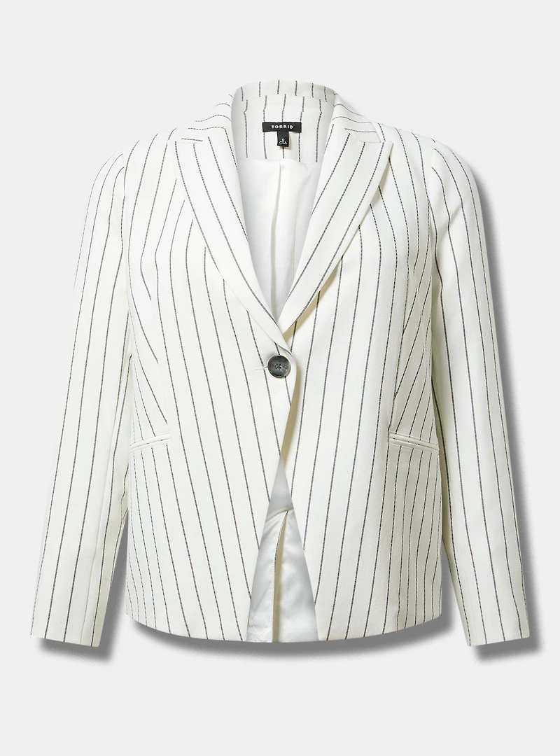 Classic Tailored Twill Blazer