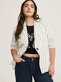 Classic Tailored Twill Blazer