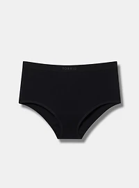 Logo Cotton Rib Mid-Rise Brief Panty
