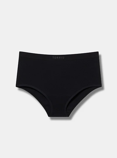 Logo Cotton Rib Mid-Rise Brief Panty