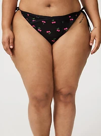 Cherry Lace Side-Tie Tanga Panty
