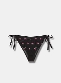Cherry Lace Side-Tie Tanga Panty