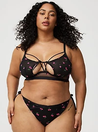 Cherry Lace Side-Tie Tanga Panty