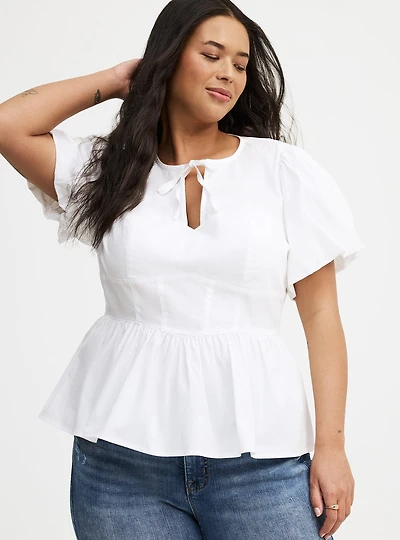 Peplum Sweetheart Top