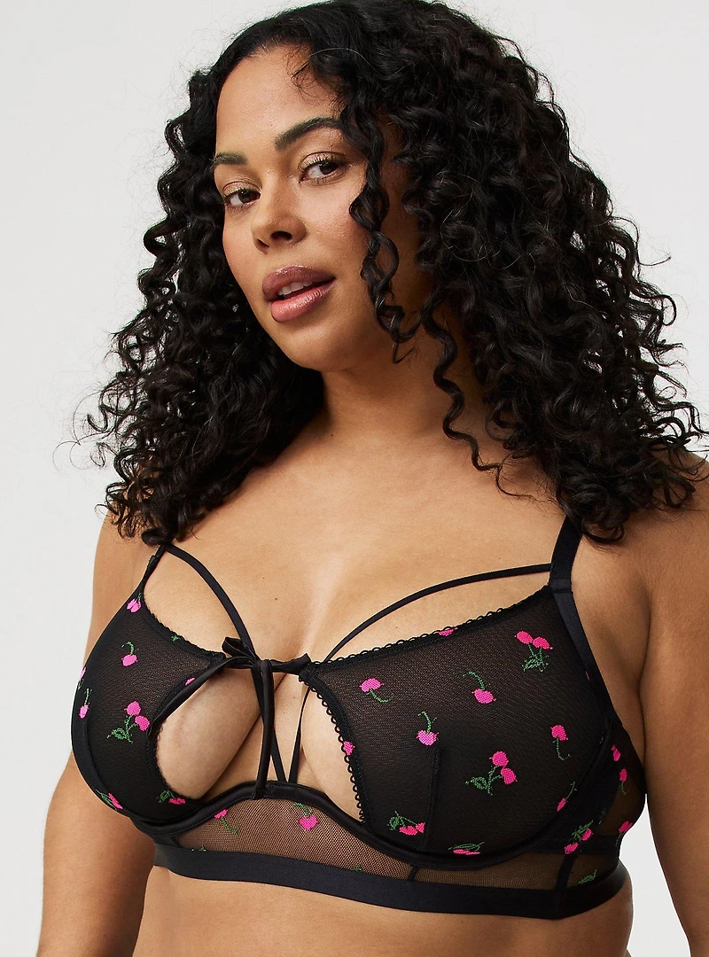 Cherry Lace Underwire Bra