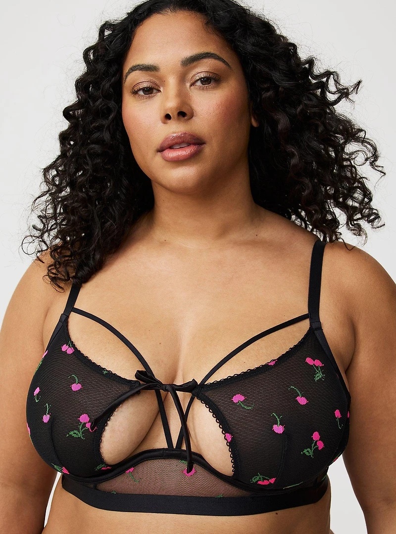 Cherry Lace Underwire Bra