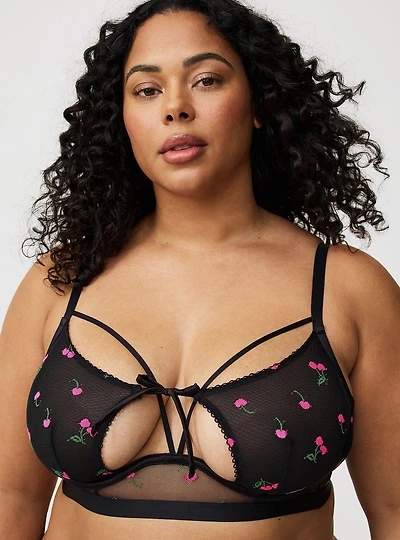 Cherry Lace Underwire Bra
