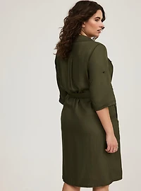 Mini Waist-Tie Shirt Dress