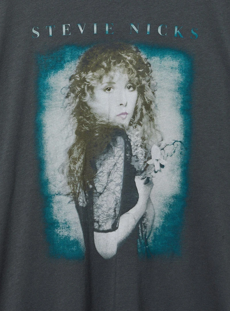 Stevie Nicks Oversized Cotton Crew Tunic Tee