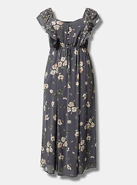 Maxi Ruffle Chiffon Dress
