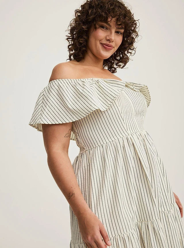 ae asymmetrical tiered midi dress Liana White Asymmetrical Flared Midi Dress