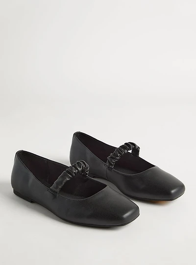 Scrunch Strap Ballet Flat (WW)
