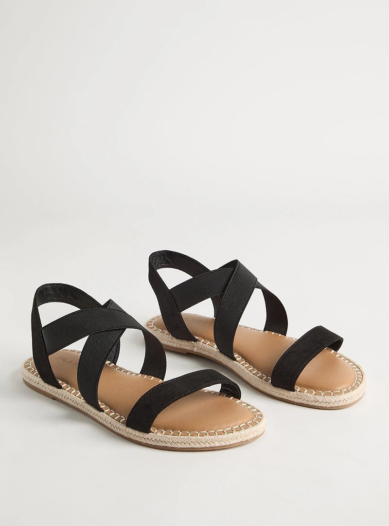 Stretch Band Espadrille Gladiator Sandal (WW)
