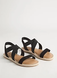 Stretch Band Espadrille Gladiator Sandal (WW)