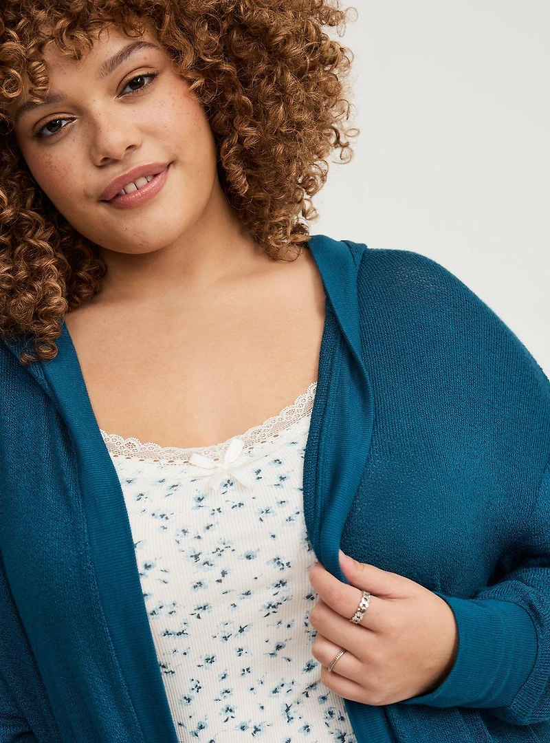 Open Hooded Cardigan